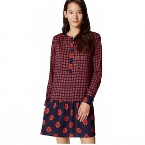 Scandi Office Dress • Subtle Y2K Print • L